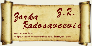 Zorka Radosavčević vizit kartica